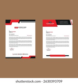 Modernes Briefkopfdesign im Paket. Luxuriöses Vorlagendisplay für Werbeaktionen.
