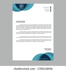 modern letterhead design with clean blue design.