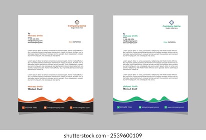 Modern Letterhead Design for Corporate