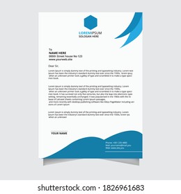 diseño moderno con membrete. plantilla de vector de diseño de membrete corporativo