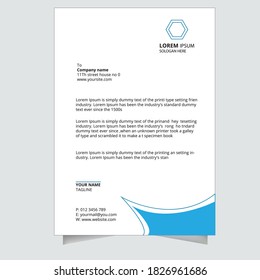 diseño moderno con membrete. plantilla de vector de diseño de membrete corporativo