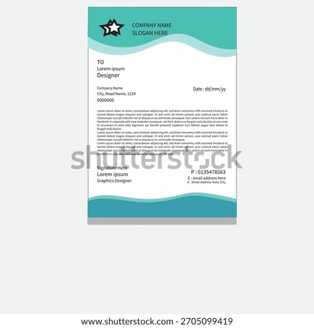 Modern letterhead design created with proper branding and layout.