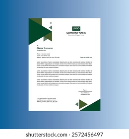 Modern Letterhead Design. Creative Template Display for Promotional Campaign. Ten.