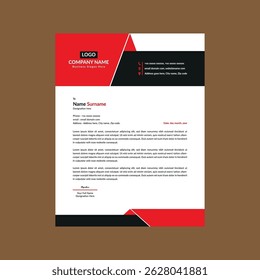 Modern Letterhead Design. Elegant Layout Display for Promotion.