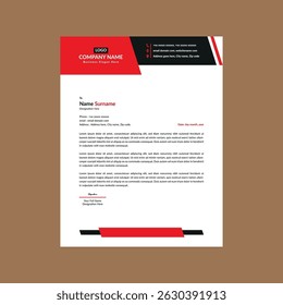 Modern Letterhead Design. Luxurious Layout Display for Promotion.