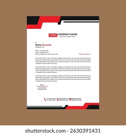 Modern Letterhead Design. Luxurious Template Display for Promotion.