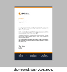 Modern letterhead design template, Business style letterhead templates, vector illustration