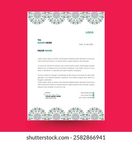 Modern Letterhead Design Template by Mandala