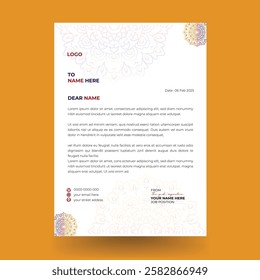 Modern Letterhead Design Template by Mandala