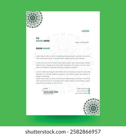 Modern Letterhead Design Template by Mandala