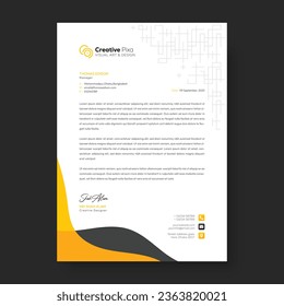 Modern letterhead design template. Creative modern letter head design template for your project.