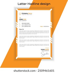 modern letterhead design template with creative modern letter head design template for your project