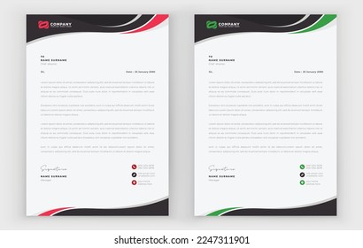 modern letterhead design template with multipurpose. creative modern letterhead concept design template for your project. corporate minimalist business letterhead design