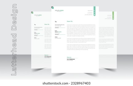 Modern Letterhead Design template. Multipurpose Professional modern letterhead design. business style print ready for your corporate Company. Stationery
