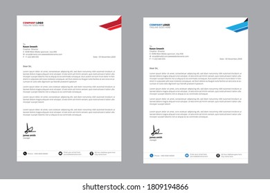 Modern letterhead Design Template Print Ready a4 Size 