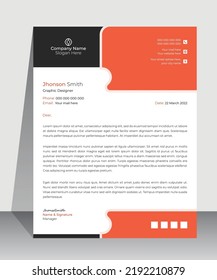 Modern letterhead design template, Professional Letterhead Template in flat style