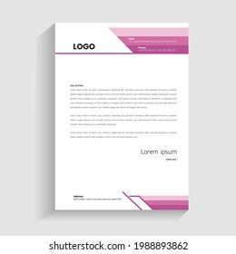 Modern Letterhead Design in Vector Template for your Office