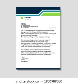 Modern Letterhead in flat style