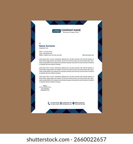 Modern Letterhead Layout. Abstract Layout Display for Promotional Campaign.