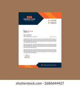 Modern Letterhead Layout. Innovative Layout Display for Promotional Campaign.