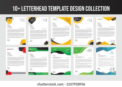 Modern letterhead pad design bundle collection