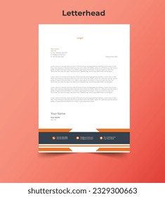 Modern Letterhead Pad Template Design