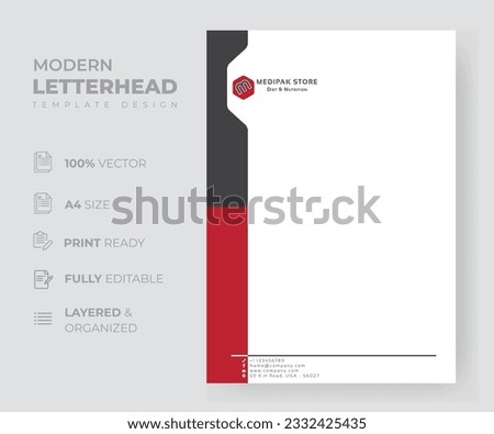 Modern letterhead template design. Creative modern letterhead design Template for your project.