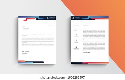 Modern letterhead Template Design. vector
