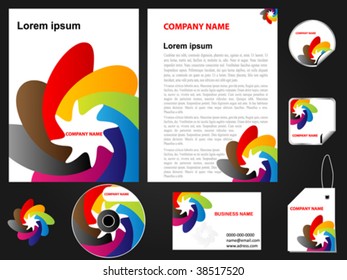 Modern letterhead template design vector illustration