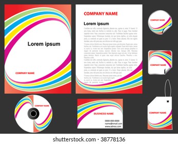 Modern letterhead template design vector illustration