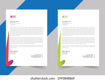 Modern letterhead template design for your business