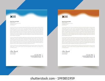 Modern letterhead template design for your business