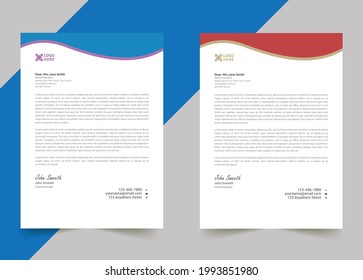 Modern letterhead template design for your business