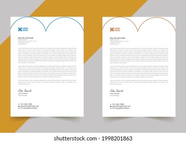 Modern letterhead template design for your business