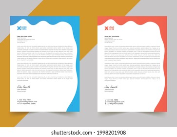 Modern letterhead template design for your business