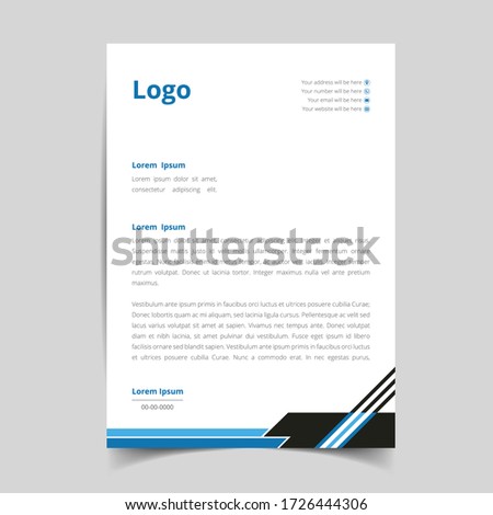 Modern letterhead template design for your business. eps10