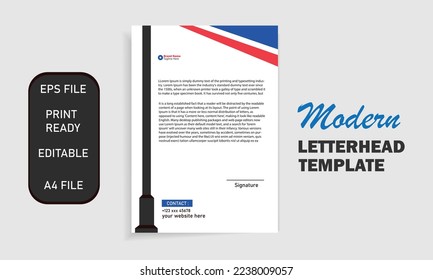 Modern letterhead template new design vector eps file 