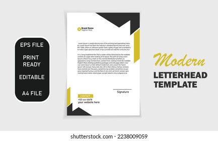 Modern letterhead template new design vector eps file 