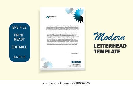 Modern letterhead template new design vector eps file 