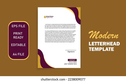 Modern letterhead template new design vector eps file 