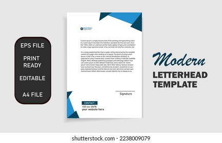 Modern letterhead template new design vector eps file 