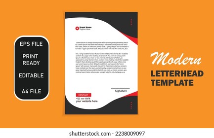 Modern letterhead template new design vector eps file 