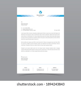 Modern Letterhead Template Vector Design