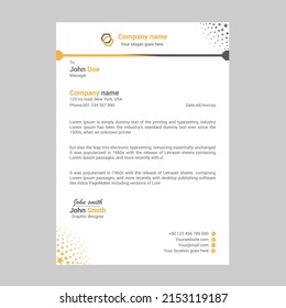 Modern Letterhead Template Vector Design