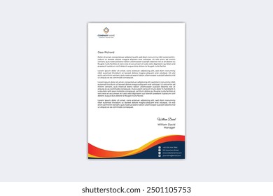 Modern letterhead template with vector file
