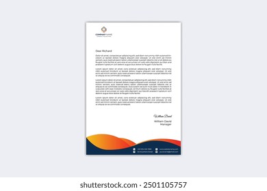 Moderna Plantilla de membrete con archivo de Vector