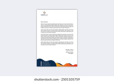 Moderna Plantilla de membrete con archivo de Vector