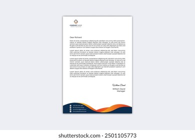 Modern letterhead template with vector file