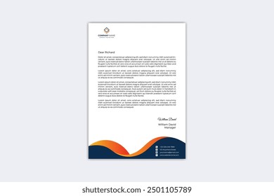 Moderna Plantilla de membrete con archivo de Vector