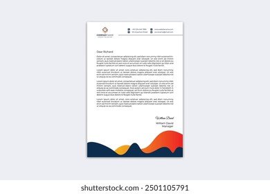 Moderna Plantilla de membrete con archivo de Vector